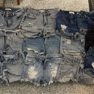 Distressed Denim Shorts Collection